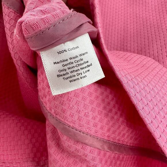 Talbots Pink Cotton Woven Button Front Side Zip Casual A-Line Skirt Size 6P FLAW - Picture 7 of 12